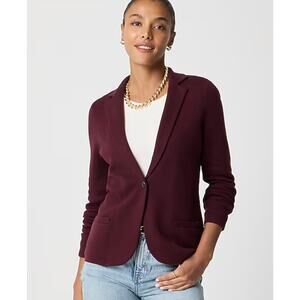 J.Crew Schoolboy Sweater Blazer in Midnight Burgundy XS